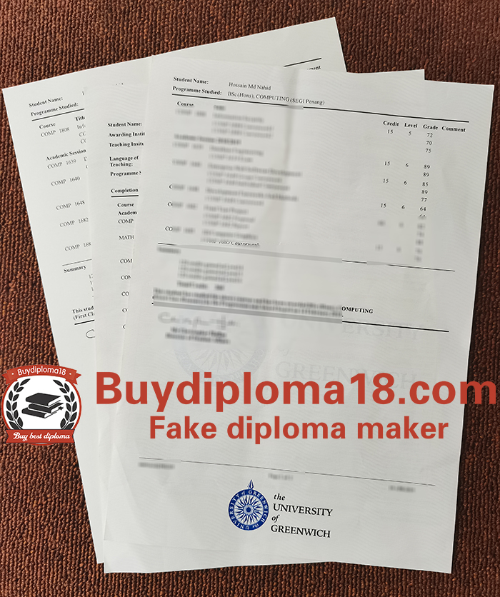 University of Greenwich transcript