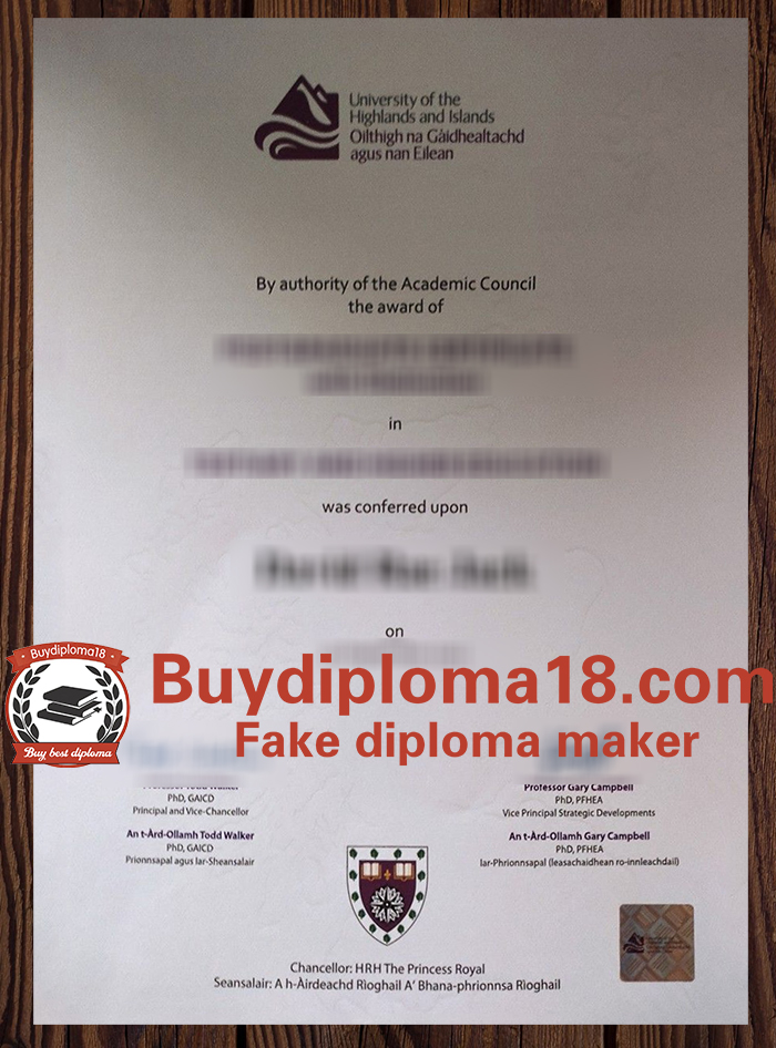 University of the Highlands and Islands diploma, UHI degree University of the Highlands and Islands diploma