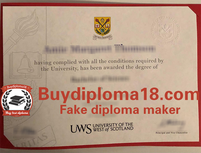University of the West of Scotland diploma University of the West of Scotland diploma