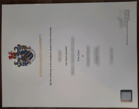 Birmingham City University diploma
