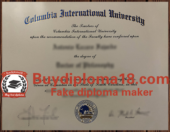 Columbia International University diploma