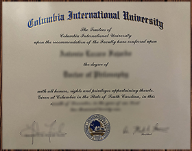 Columbia International University diploma
