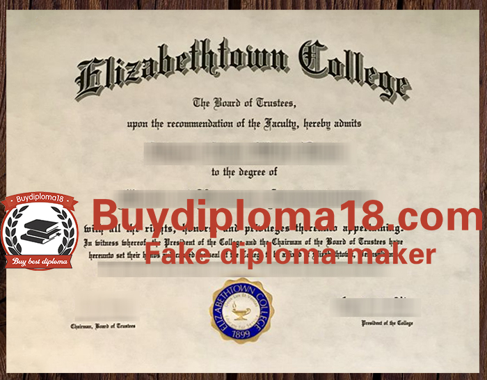 Elizabethtown College diploma