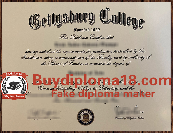 Gettysburg College diploma Gettysburg College diploma