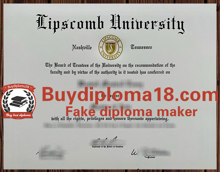 Lipscomb University diploma Lipscomb University diploma
