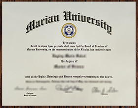 Marian University diploma