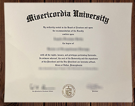 Misericordia University diploma