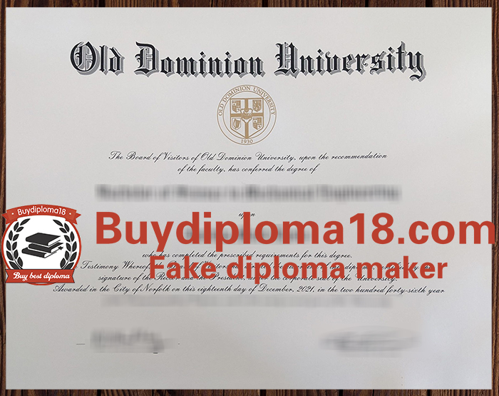 Old Dominion University degree Old Dominion University degree