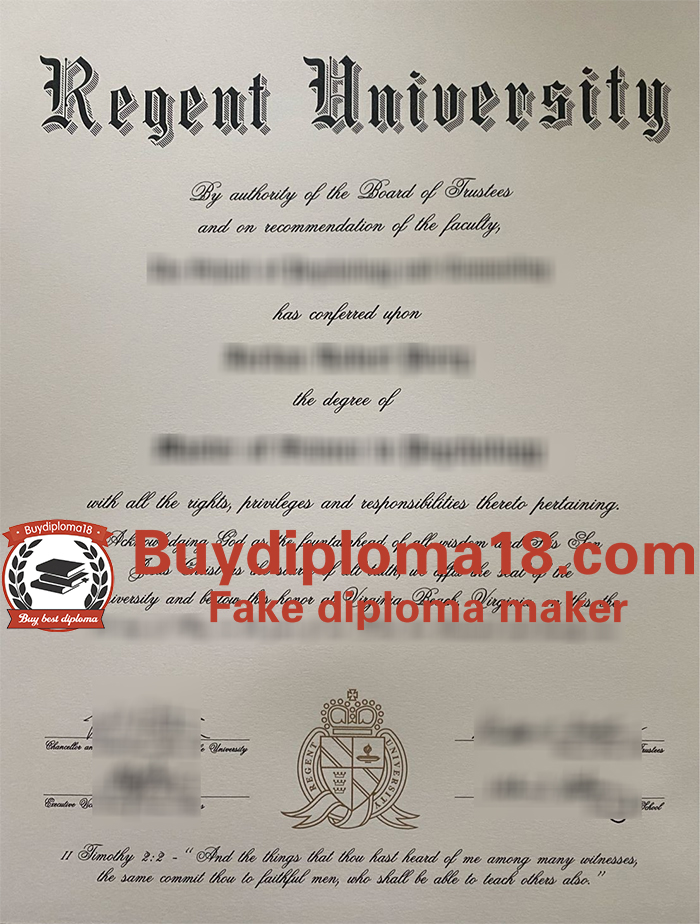 Regent University diploma