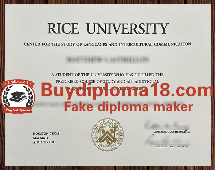 Rice University diploma Rice University diploma