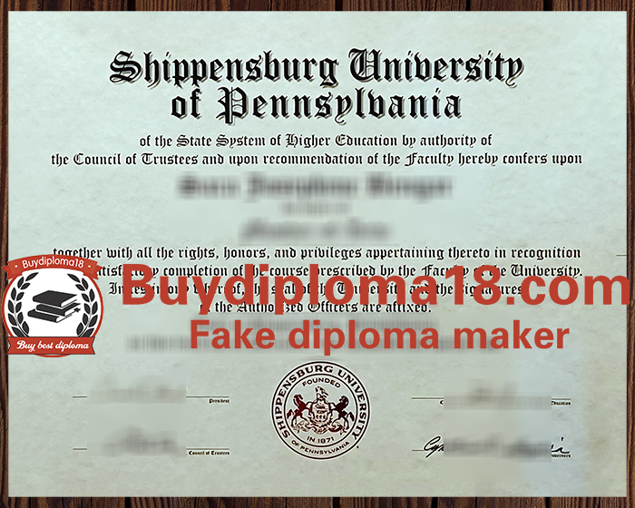 Shippensburg University of Pennsylvania diploma Shippensburg University of Pennsylvania diploma