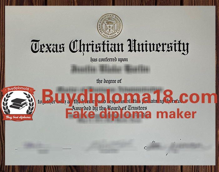 Texas Christian University diploma Texas Christian University diploma
