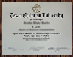 Texas Christian University diploma