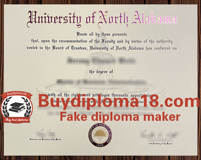 University of North Alabama diploma