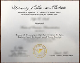 University of Wisconsin-Parkside diploma