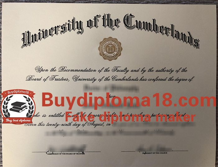 University of the Cumberlands diploma University of the Cumberlands diploma