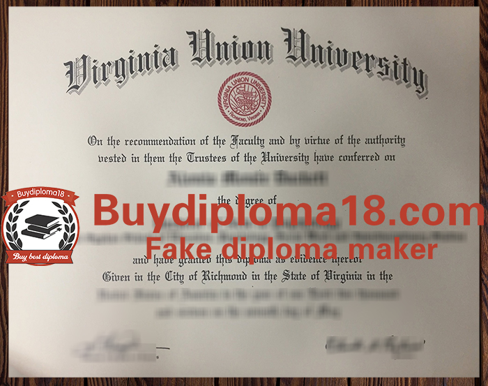 Virginia Union University diploma Virginia Union University diploma