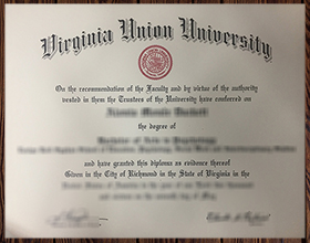 Virginia Union University diploma