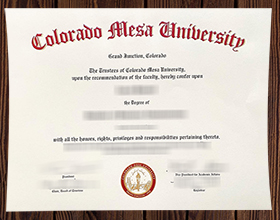 Colorado Mesa University diploma