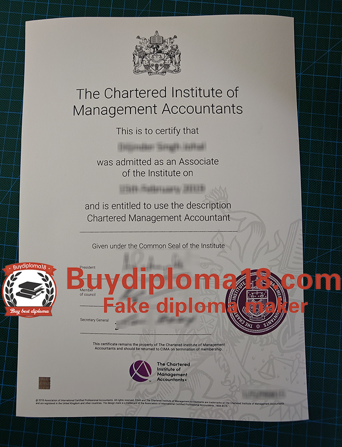 Chartered Institute of Management Accountants certificate