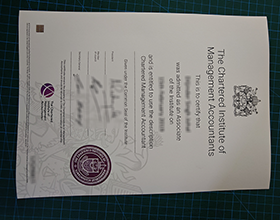 Chartered Institute of Management Accountants certificate