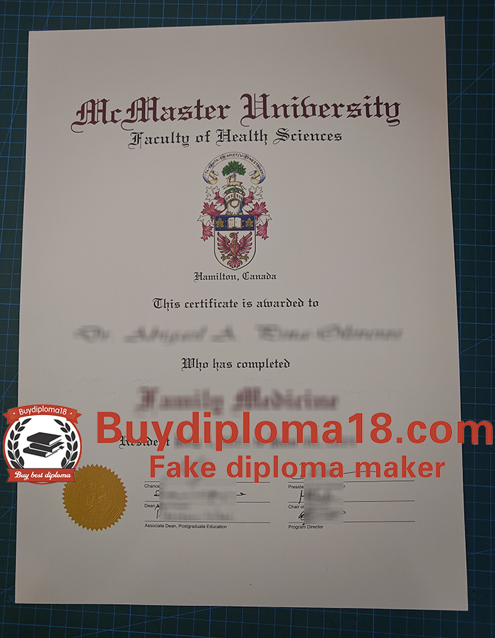 McMaster University diploma
