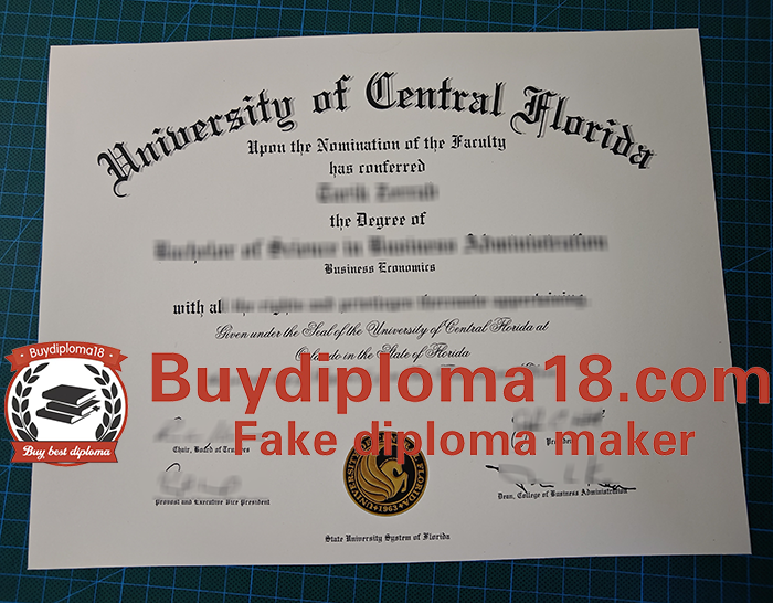 University of Central Florida diploma