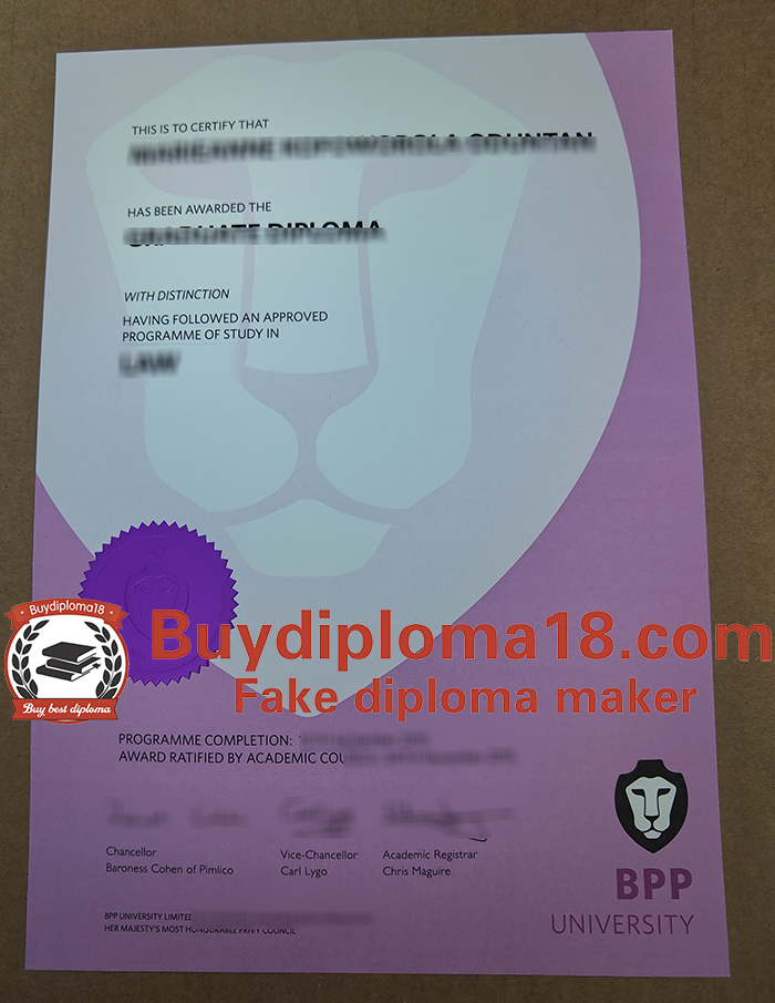 BPP University diploma
