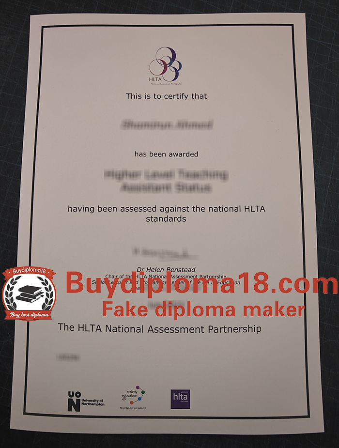 HLTA National Assessment Partnership certificate