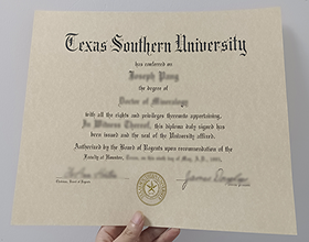 Texas Southern University diploma